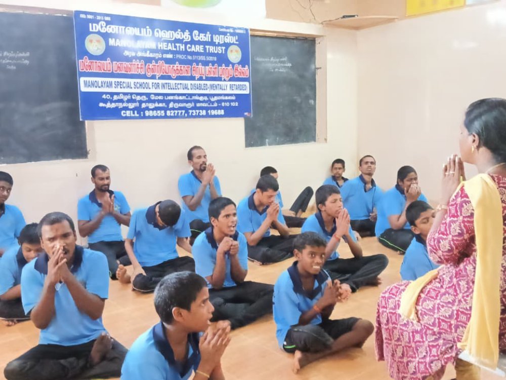 Lakshmangudi Special School residents and staff