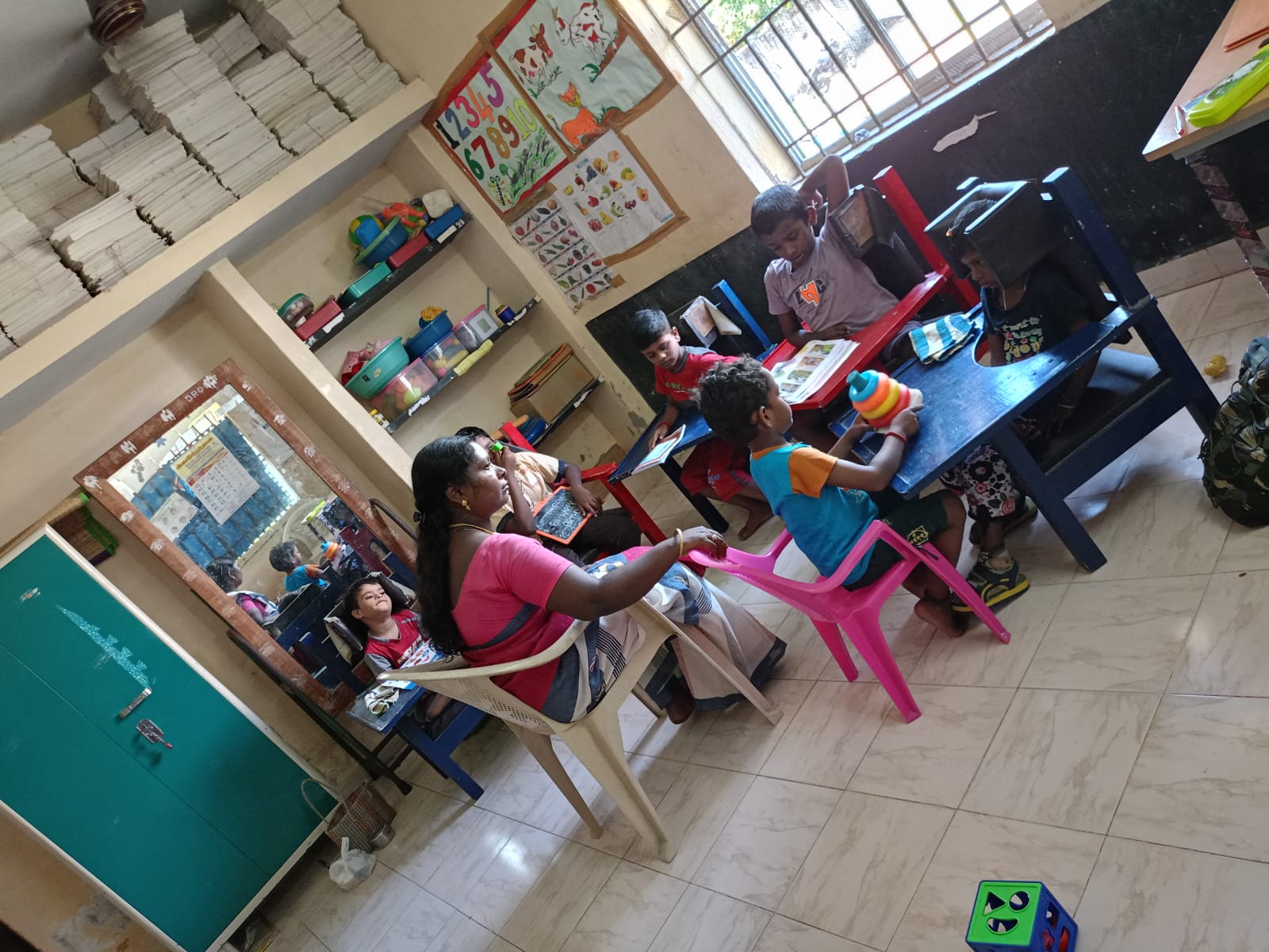 Classroom learning at Manolayam special school